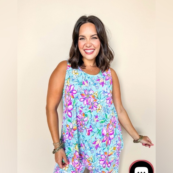 THE DEAR SCARLETT SUNKISSED
AQUA FLORAL SET - Picture 2 of 3